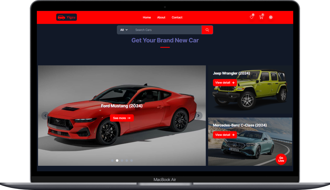 Portfolio Image 2 - car selling website